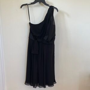 White House Black Market Black One Shoulder Cocktail Dress Size 4